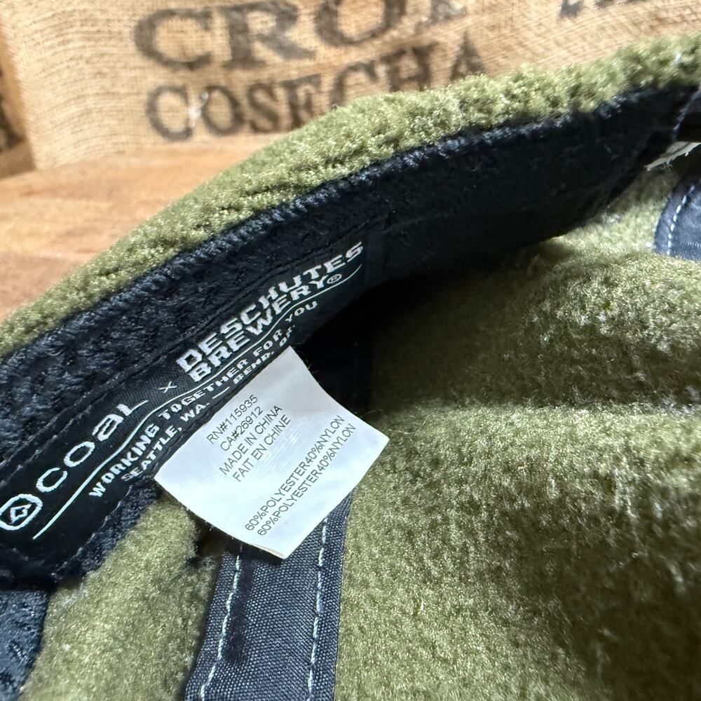 Deschutes Brewing Coal Headwear Fleece Hat Cap Moss Green Gray Beer Merch - Picture 5 of 5